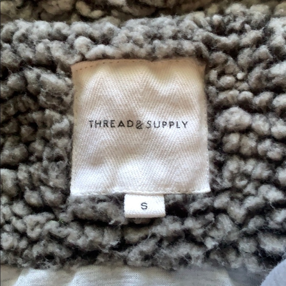 Thread & Supply Lazy Sunday Sherpa In Ivory Size S - image 4